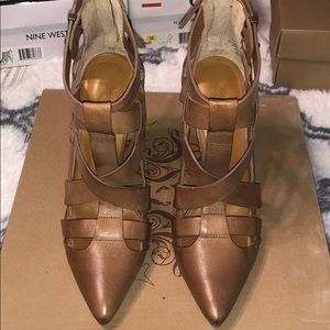 New Tan strap Nine West Pumps